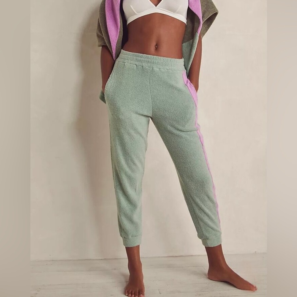 Intimately Free People Fleece Joggers Valley Girl Combo NWT